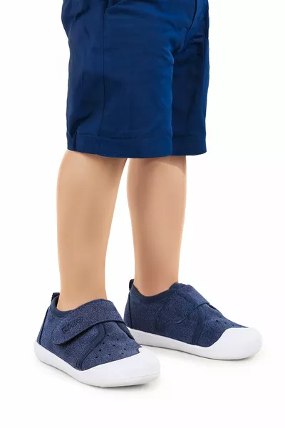 Karamazı Bambini Daffy Velcro Baby Boy Primo Passo Panduf Scarpe