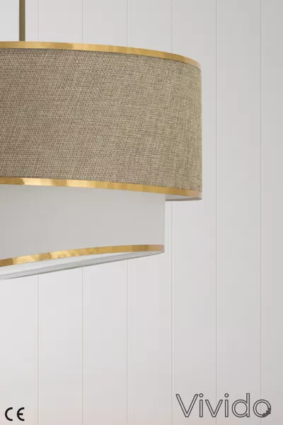 Полилей, Висяща ратанова абажур Кюмбеджи злато