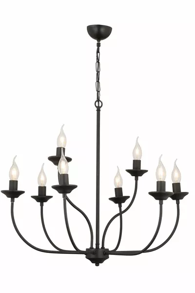 Ариане 8-лучевая черная современная спальня ретро большая гостиная люстра