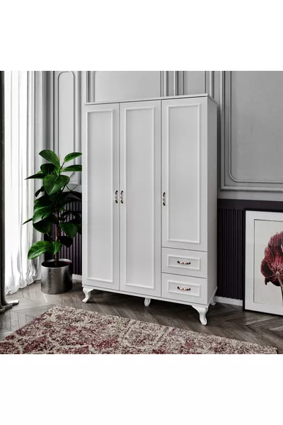 Armadio Country Kartopu 3 Ante 2 Cassetti - Interamente in MDF di Prima Qualità