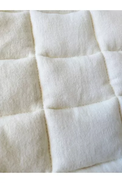 Бебешки пеленки за гръб, корем и гърди с пълнеж от невълняна овча вълна (см*см за възраст 3-6 години) крем