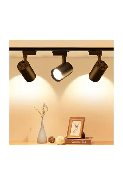1 Meter Rail 3 Stuks w LED Rail Spot LED Vitrine Winkelarmatuur Zwarte Behuizing