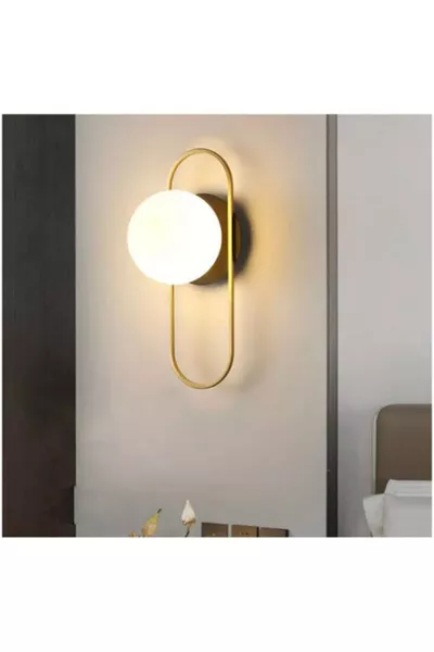 Moderne Versleten Wit Gesloten Wandlamp met Glas
