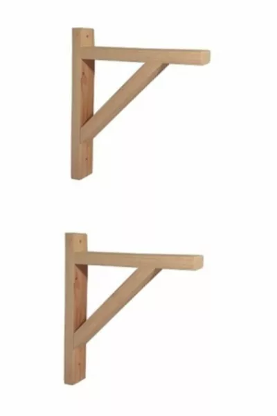 Стойка за рафтове Raf Ayağı Чам Натурал дърво, 4 броя