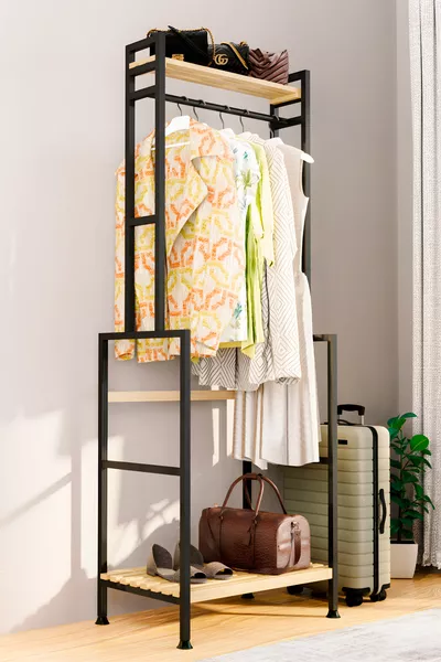 علاقة ملابس، خزانة، خزانة ملابس للمدخل، غرفة نوم، أثاث متعدد الاستخدامات، خزانة ملابس، رف خشبي زخرفي