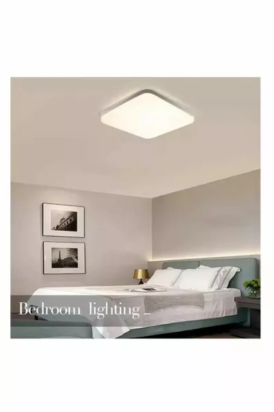 Square Ceiling Flush Mount LED Chandelier Fixture Bathroom Toilet Balcony LED Globe Fixture White Light
