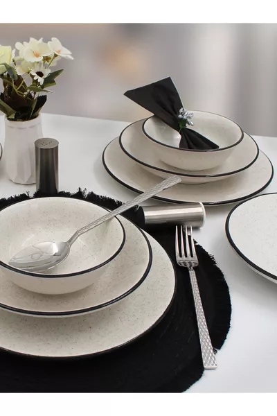 Набор посуды Anka на 6 персон,  предмета - Черная сетка