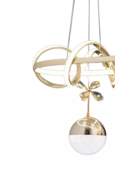 ثريا LED لشمال الطاولة مع تحكم عن بعد بإضاءة 3 ألوان