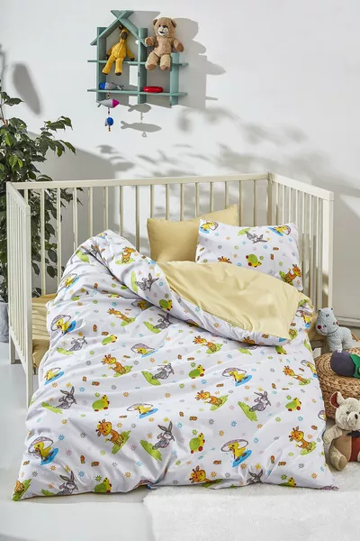 Rabbit Pattern Digital Print Baby Bedding Set