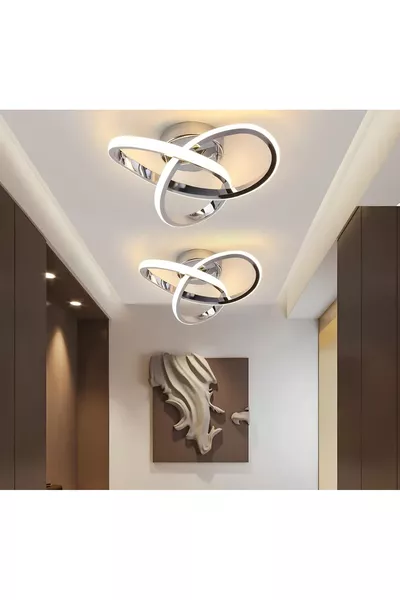 Moderne Plafondlamp LED Chandelier voor Woonkamer en Keuken, Zithoek Chandelier, Chroom, Set van 2 Stuks Prijs