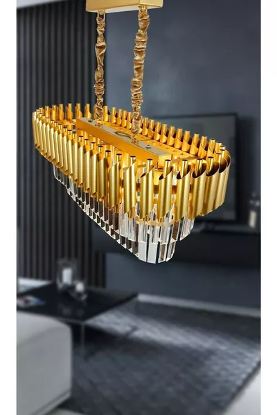 ثريا أفيساده روزا فاراكلي ذهبية فاخرة  سم مزينة بأحجار كريستالية