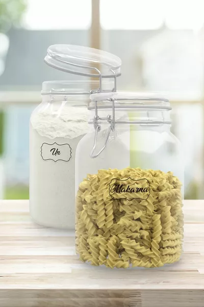 Şeffaf  Adet Baharat Bakliyat Kuruyemiş Kavanoz Etiketi Sticker