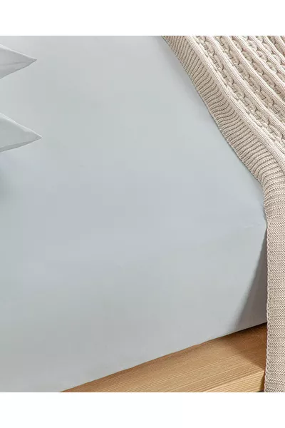 Novella Premium Soft Cotton Двоен Ластичен Комплект Чаршафи Сив