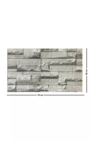 см (0,) самозалепващ 3D стена от тухли сив тапет панел