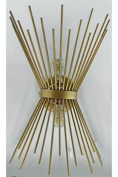 Metalen Gouden Egel Wandlamp op Batterie -