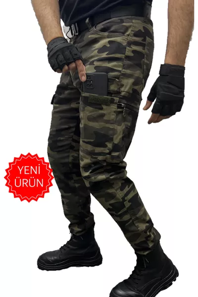 Men's Cargo Pants Combat Regular Fit Camouflage Military