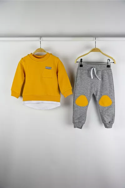 Boys' Solid Color Seasonal Tracksuit Set