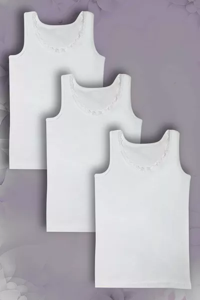 3-Pack Girls' Tank Top % Cotton