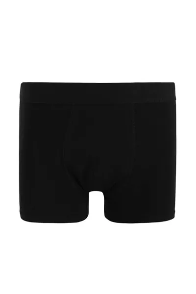 Erkek 'lu Paket Likralı Pamuklu Boxer Siyah Renk