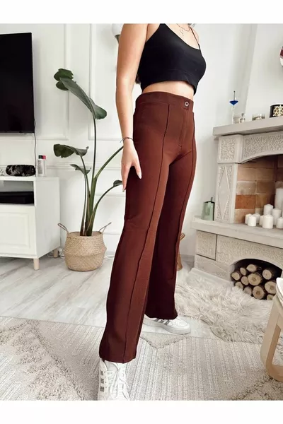 براون إسباني ساق ليكرا بالازو بنطلون