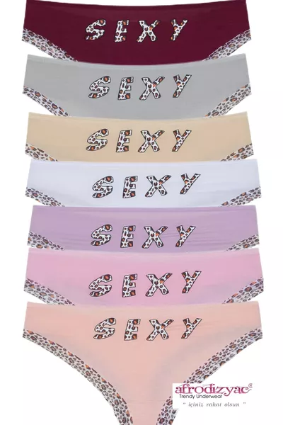 باك من 7 سراويل داخلية من البامبو بتصميم خاص مطبوع بالدانتيل (ناعم جداً)