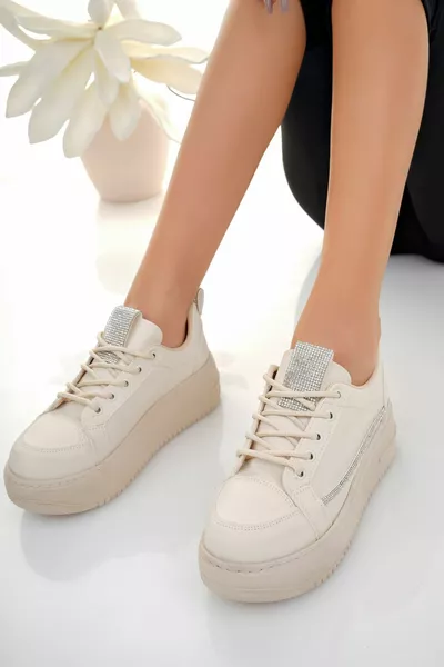 Skin damesschoenen met gewatteerde zoolstenen