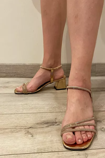 Damen Welt Stone Bronze Abendkleid Schuhe mit kurzem Absatz