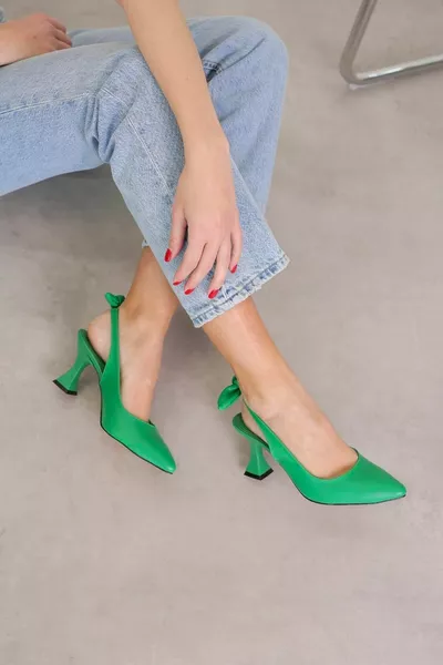 Eleni 5 cm Hakken Nieuw Seizoen Hakken Groen