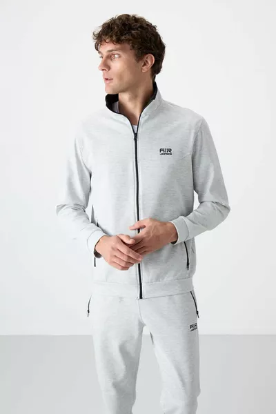 Hugo Grey Melange Jogger Heren Trainingspak Set - 