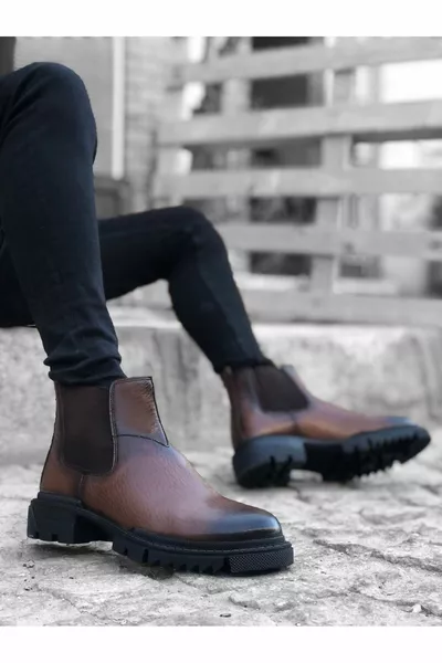  Chelsi Skin Tan Laceless Men's Sport Postal Boots