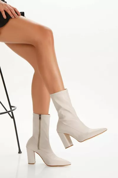 bot kısa strec topuk yüksekliği 9 cm