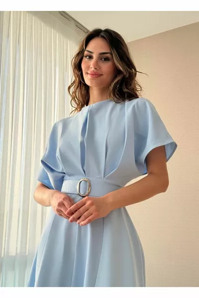 DRESS BELT DETAILED MIDI DRESS