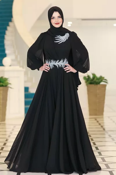 Ivy Plus Size Hijab Evening Dresses