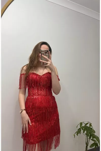 ABITO AFTERPARTY ROSSO MINI DONNA HENNÉ