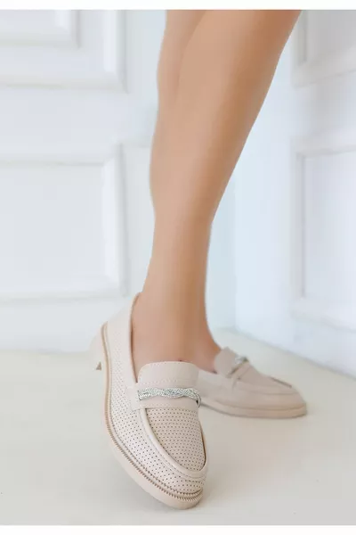 Woni Beige Huid Ballerina's