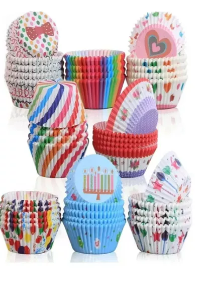  Papieren Muffinbakjes | Muffin Cupcake Papieren Bakjes | Set van  Papieren Muffinvormpjes