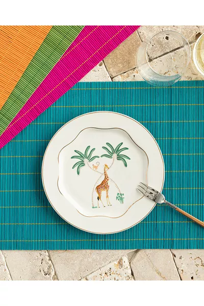 Farleg Bamboo 4-Piece American Placemats Colored