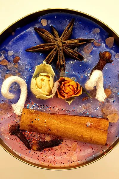 Bougie en boîte en métal décorative de la série Vénus appel à l'amour, astrologie, rituel, cire de soja