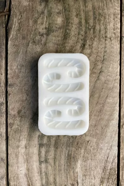 Moule à mini quatre bougies en forme de sucre d'orge (Silicone) 1 pièce