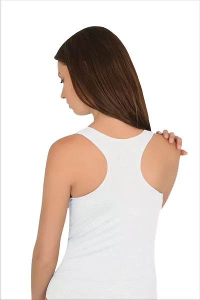 صدرية رياضية نسائية من الليكرا البيضاء