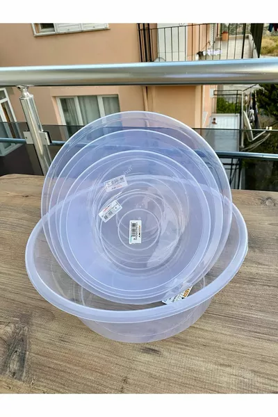 Пластмасово прозрачно легенче за миене на съдове, комплект от 4 броя