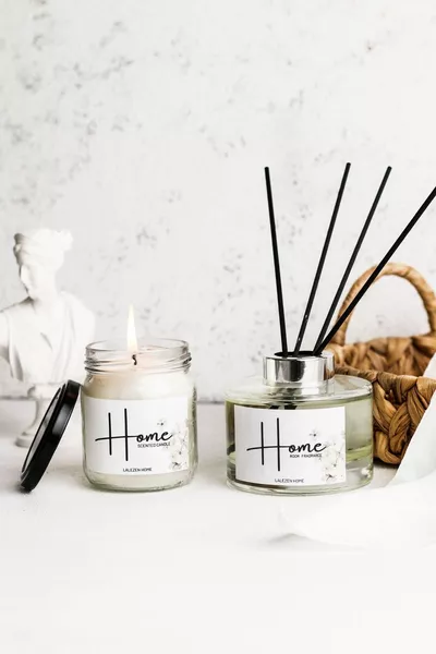 Japanese Cherry Blossom Scent  ml & Home Labeled Scented Jar Candle