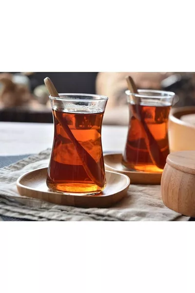 Luxe 6 stuks vierkante bamboe onderzetters voor glazen, theeschotels en kopjes, stijlvolle decoratie