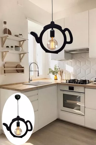 ثريا معلقة على شكل إبريق شاي مودرن ريترو لمكتب، مقهى، بار، فندق، مطعم، سقف، بائع الشاي