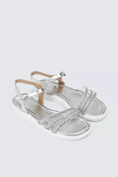 Sandales Stone Femme Argent