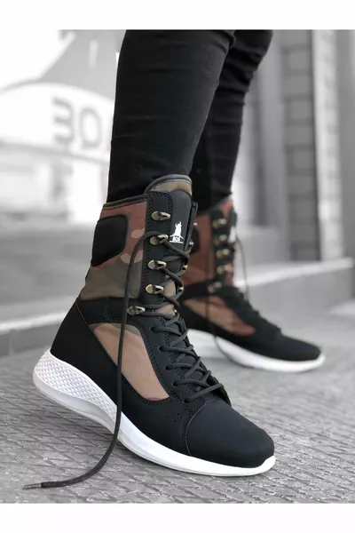  Lace-Up Black Camouflage Boxer Unisex Sport Postal Boots