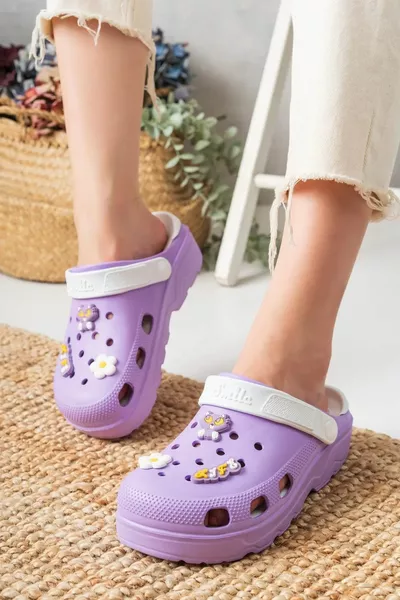 Smile Lilac Hospital Pantofole Infermiera Pantofole Medico Pantofole Cuoco Pantofole Laboratorio Marine Pool Pantofole