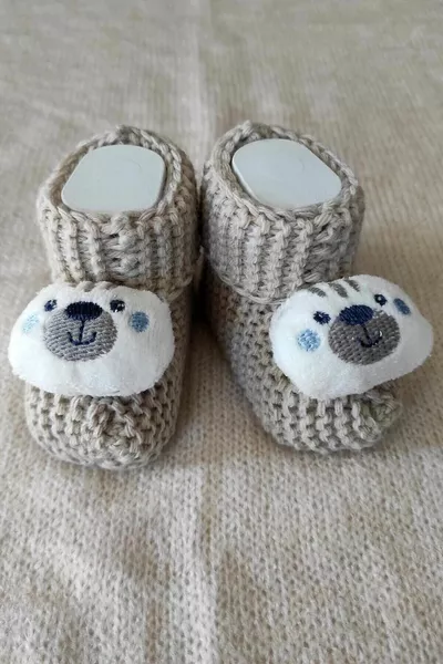 جوارب أطفال بنية اللون غير قابلة للانزلاق ، بطانة قطنية مضادة للعرق ، 0-6 أشهر ، حديثي الولادة ، الخطوة الأولى