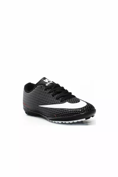  Astroturf Boys Football Sports Shoes BLACK WHITE