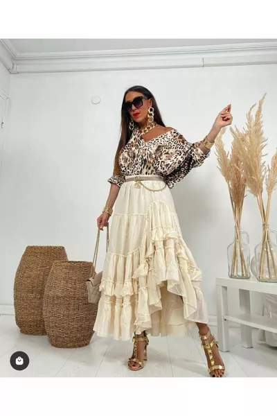 ETHNIC BOHEMIAN RAW WOMEN'S SKIRT